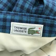 O2618-R-N◆良品 LACOSTE ラコステ ウール混スラックス◆サイズ91 メンズ 紳士 ボトムス 秋冬 チェック スポーツ ゴルフ ウェア グリーン_画像5