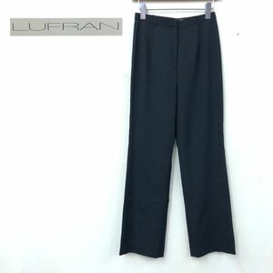 N163-J◆タグ付き未使用◆LUFRAN ルフラン ハイウエストパンツ◆ブラック サイズ40 レディース ロングパンツ シンプル 着回し力抜群