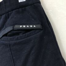 O2577-D◆良品◆ PRADA プラダ スウェットパンツ ロング ストレッチ ロゴパッチ ボトムス ◆sizeXS ネイビー 紺 コットン_画像7