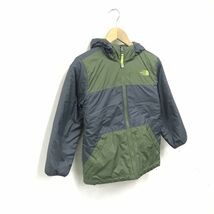 N847-F-N◆ THE NORTH FACE ザノースフェイス ダウンジャケット フリース リバーシブル ◆ sizeS ポリエステル100 グリーン 古着 秋冬_画像5