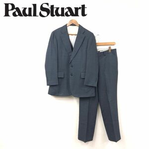 N631-F-S◆ Paul Stuart ポールスチュアート セットアップ 3ピース テーラードジャケット ベスト スラックス ◆ AB4 ウール ブルー 古着