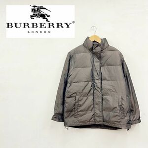 N528-F◆ BURBERRY バーバリー ダウンジャケット ジップアップ ブルゾン ◆ size9 ポリエステル100 ブラウン 古着 レディース 秋冬