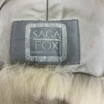 N609-K◆良品 SAGA FOX サガフォックス ファーショール◆ホワイト リアルファー 襟巻き 着物 成人式 レディース クリップ留め 華やか_画像5