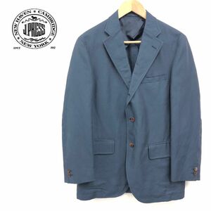 N815-J◆J.PRESS ジェイプレス コットンリネンテーラードジャケット◆ネイビー サイズM メンズ 紳士服 綿53% 麻47% 上着 ライトアウター