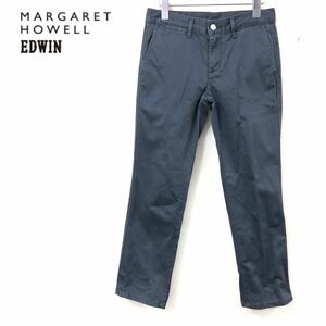 N735-J◆日本製 MARGARET HOWELL EDWIN マーガレットハウエル エドウィン コットンクロップドパンツ◆ネイビー W26L26 カジュアル