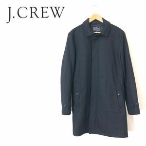 N1729-F-N◆ J.CREW ジェイクルー ステンカラーコート ジャケット 裏キルティング ◆ sizeM ウール ブラック 古着 メンズ 秋冬