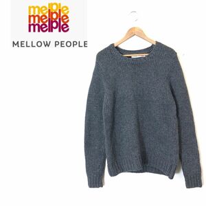 N1721-F◆ mellow people メローピープル ニット セーター トップス ◆ sizeS ウール アクリル グレー 古着 ユニセックス 秋冬