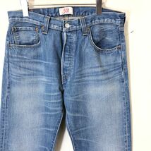 N1698-F-N◆ levi's リーバイス 501 デニムパンツ ジーンズ ボタンフライ ◆ W33L32 コットン インディゴブルー 古着 メンズ_画像3