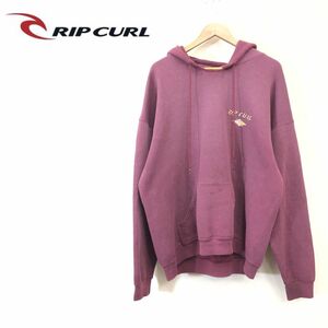 N1684-F-N◆ 90s ◆ old ◆ rip curl リップカール パーカー フーディ USA製 大きめ ◆ sizeL コットン レッド 古着 メンズ 秋冬