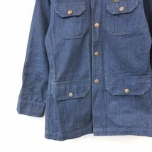 N1664-F-N◆ Wrangler ラングラー デニムジャケット ジージャン ◆ sizeS コットン100 インディゴブルー 古着 メンズ 秋冬_画像4