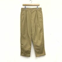 N1603-F◆ LLbean エルエルビーン チノパンツ ボトムス ジッパーフライ ◆ size33 コットン100 ブラウン 単色 古着 メンズ_画像2