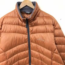 N1157-F-N◆ eddie bauer エディバウアー ダウンジャケット ジップアップブルゾン ◆ sizeM ナイロン100 オレンジ 古着 メンズ 秋冬_画像3