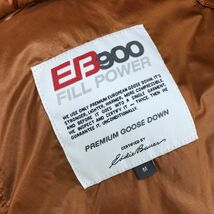 N1157-F-N◆ eddie bauer エディバウアー ダウンジャケット ジップアップブルゾン ◆ sizeM ナイロン100 オレンジ 古着 メンズ 秋冬_画像9