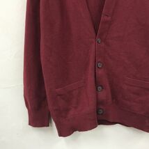 N1467-N◆old◆スコットランド製◆ Lyle&Scott ライルアンドスコット ピュアカシミヤ カーディガン ニット ◆size40 ボルドー ウール100_画像4