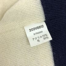 N1252-J-N◆日本製 FILA フィラ ウール混マフラー◆ストール 毛30% トリコロールカラー スポーツ 秋冬アイテム 暖かい メンレディース_画像3