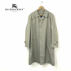 N1829-M◆BURBERRY バーバリー ステンカラーコート ◆コットン ベージュ ライナー付き ノバチェック カシミア混