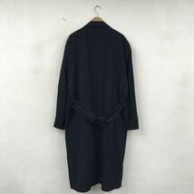 N1631-T◆Calvin Klein カルバンクライン ステンカラーコート ライナー ステッチ 無地 刺繍ロゴ◆size46L ブラック メンズ トップス 秋冬_画像6