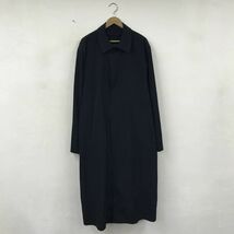 N1631-T◆Calvin Klein カルバンクライン ステンカラーコート ライナー ステッチ 無地 刺繍ロゴ◆size46L ブラック メンズ トップス 秋冬_画像2