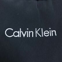 N1631-T◆Calvin Klein カルバンクライン ステンカラーコート ライナー ステッチ 無地 刺繍ロゴ◆size46L ブラック メンズ トップス 秋冬_画像8