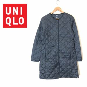 N2250-F-N◆ UNIQLO ユニクロ ダウンコート ジャケット キルティング ◆ sizeS ナイロン100 ブラック 古着 レディース 秋冬