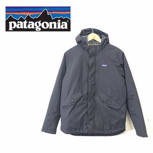 N2052-F◆ patagonia パタゴニア ジップアップパーカー ジャケット 中綿 ◆ sizeXXL ナイロン100 ブラック 古着 メンズ 秋冬