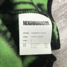 N2200-N◆美品◆ NEIGHBORHOOD X P.A.M MASK ネイビーフッド バラクラバ フリース生地 バックジップ◆ グリーン 総柄 ポリエステル_画像8