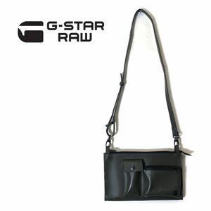 N2346-O-N◆ G-Star RAW ジースターロゥ ショルダーバッグ 2way クラッチバッグ 合成皮革 フェイクレザー ミリタリー ◆グリーン カーキ