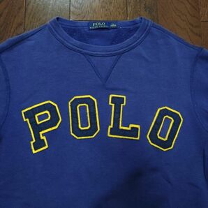 POLO RALPH LAUREN　 POLO スウェット　S　ワッペン　刺繍　青