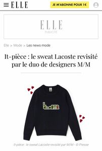 【極美品・レア☆】LACOSTE× M/M (PARIS) 秋冬コラボセーター