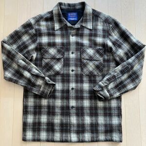 PENDLETON ペンドルトン ボードシャツ　M ウールシャツ オンブレ　シャドーチェック　オープンカラーシャツ　