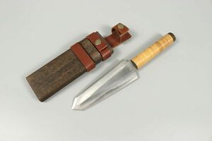 3893■佐治武士 和式ナイフ 伝統工芸士 木製鞘