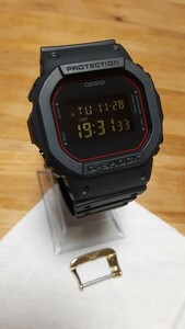 【即決6,000円】◎ボタンシルバー→黒◎通常液晶→反転液晶G-SHOCK【DW-5600VTタケオキクチTakeo Kikuchiカスタム】ブラック・スペシャル