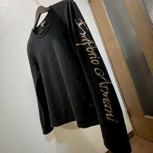 エンポリオアルマーニ　EMPORIO ARMANI ロンT 長袖Tシャツ　長袖カットソー ブラック　黒　M