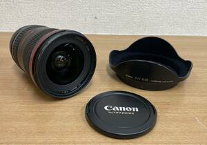 【CANON キャノン ZOOM LENS EF ズームレンズ ( 17-40mm 1：4 L Φ77ｍｍ)フード付】現状品/S510-217