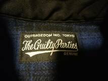 【WACKO MARIA ワコマリア】チェック柄ウールワークシャツM 日本製 「THE GUILTY PARTIES」文字ワッペン刺繍デザイン入り 人気アイテム_画像3