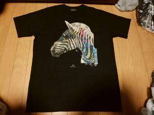 【PaulSmith ポールスミス】TシャツM 「ZEBRA プリントTシャツ」 「ゼブラ シマウマ」プリント入り 限定 人気アイテム