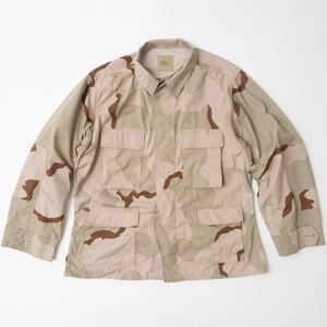 米軍実物 3Cデザート BDU ジャケット 迷彩 US ARMY アメリカ軍 Vintage シャツ デッドストック L-S LARGE SHORT DESERT CAMOFLAGE