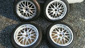 鍛造BBSアルミホイール4本セット 255/40R17 235/45R17 バリ山バリ溝ブリヂストンBSレグノ　希少レアきれいめ　日本製