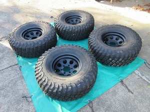  Mickey Thompson tire set 15x8J 6 hole Land Cruiser HZJ BJ Land Cruiser Jeep etc. 