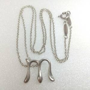 1592 Tiffany&co ティファニー エルサペレッティ ネックレス イニシャル M ペンダント アクセサリー Sv925 シルバー