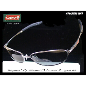 [ good-looking!] smoked polarized light sunglasses <Coleman Co3008-1>F: gunmetal ru! spring hinge!