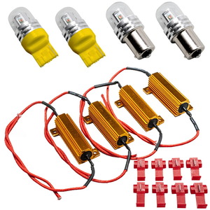 鬼爆閃光 オデッセイ 後期 RA3/RA4/RA5 [H9.8～H11.11] LEDウインカー球 E+抵抗器 4個セット