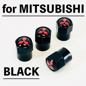 ◇送料無料◇ミツビシ◇MITSUBISHI◇エアーバルブキャップ◇ブラック◇エアバルブキャップ◇タイヤバルブキャップ◇