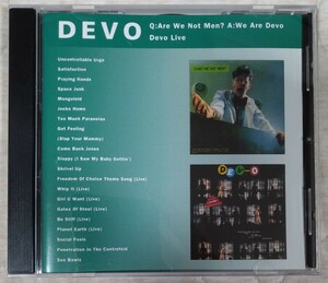 DEVO Q:Are We Not Men? A:We Are Devo Devo Live 旧規格輸入盤中古2in1CD ディーヴォ 頽廃的美学論 ライヴ 退化合唱團巡業記 CDV2106