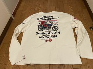 テッドマン カミナリモータースコラボ長袖Ｔシャツ 44サイズXL カワサキ空冷四発！