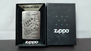 ジッポー オイルライター ZIPPO 200 planeta map of japan MADE IN USA 日本地図 japan map 未使用品　箱　取説