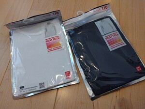 新品未使用　半袖ヒートテック2枚セット　110 UNIQLO クルーネック