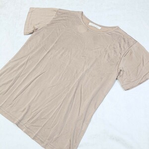 送料140円★シルク100％★レディースTシャツ★フリーサイズ★ベージュ