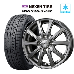 スタッドレス ホイール 4本セット BADX D,O,S(DOS) SE-10R plus NEXEN ネクセン WINGUARD ウィンガード ice 2 155/65R14