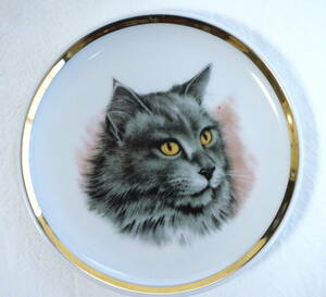 #a1 ② 即決 ドイツ製 Schumann Arzberg シューマンアルツベルク Bavaria 猫 猫のプレート プレート 絵皿 直径約9.5cm